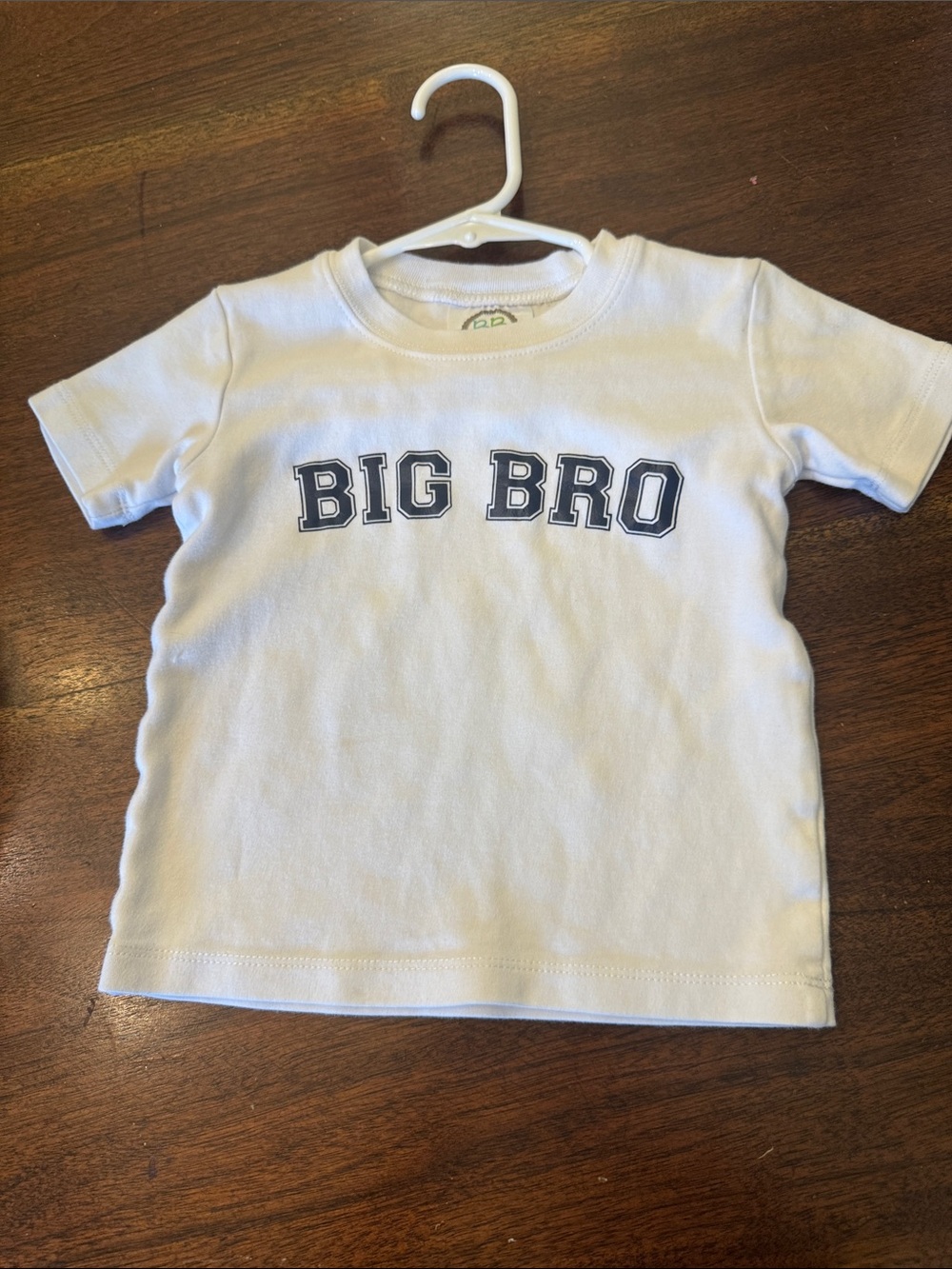 White "Big Bro" Short Sleeve Tee - Kids